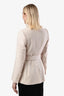 Gucci Blush Pink Wool Belted Collar Blazer Size 40