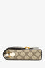 Gucci White Leather GG Supreme Trim Mini Horsebit 1955 Crossbody Bag