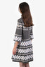 Pre-Loved Chanel™ 2019 Runway Grey/White Wool Yak Cashmere Fair Isle Dress Size 40