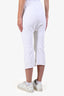Nili Lotan White Cotton Drop Crotch Cropped Pants Size XS