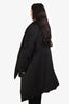 Rick Owens Black Cotton Blend Goose Down Midi Belted Jacket Size 6 US