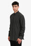 Alexander McQueen Black Silk Skull Long Sleeve Button Down Shirt Estimated Size M Mens