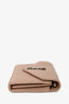Saint Laurent Pink Beige Leather Cassandra Wallet On Chain