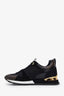 Louis Vuitton Black Suede Monogram Canvas Run Away Sneakers Size 39
