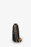 Pre-loved Chanel™ Black Quilted Lambskin Mini Hobo Shoulder Bag with Heart Chain GHW