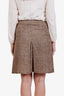 Prada Grey Silk Virgin Wool Mini Skirt Size 38