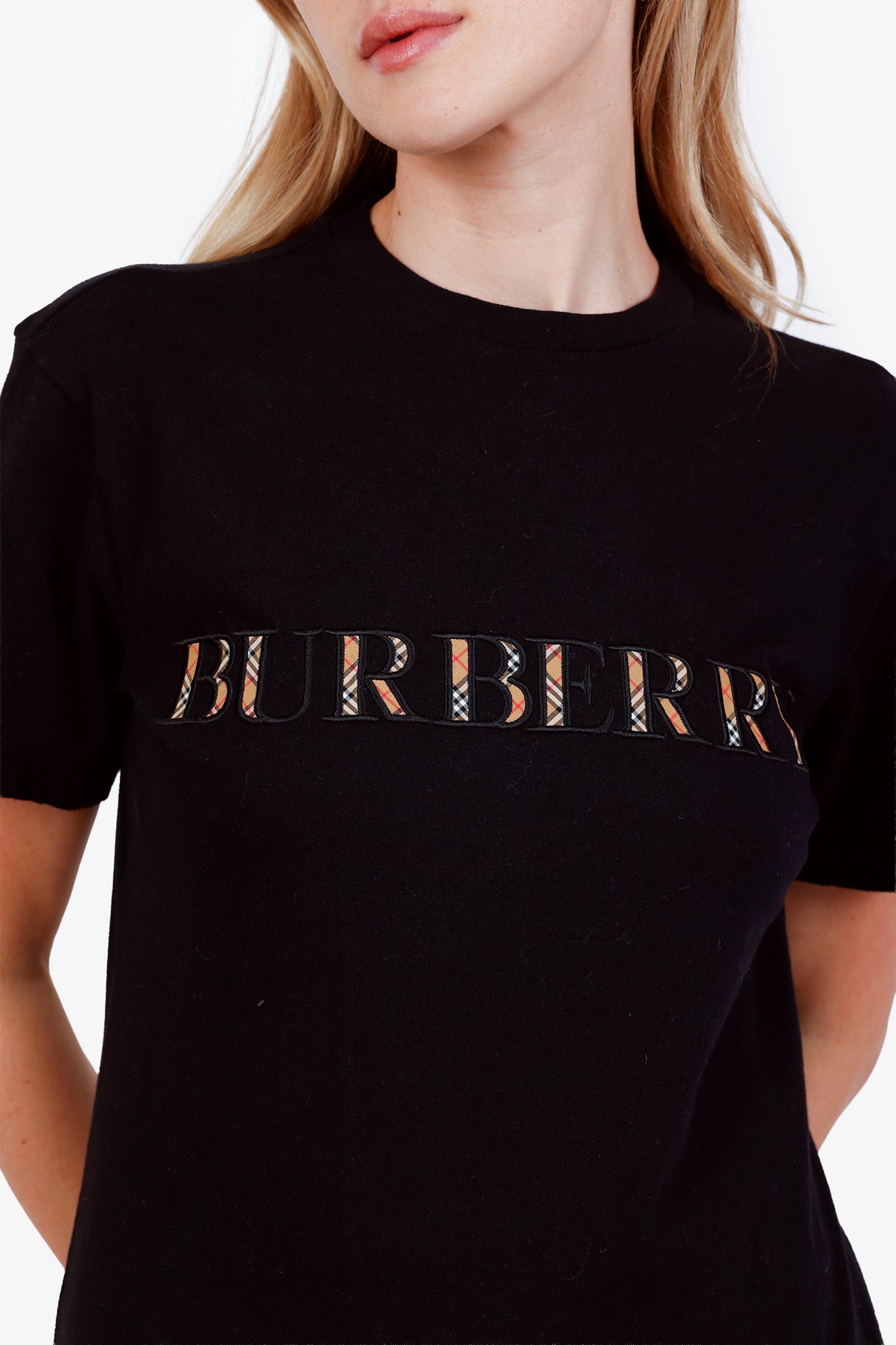 Burberry Black Cotton Nova Check Logo T-Shirt Size XS – Mine & Yours