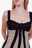 Dolce & Gabbana Brown/Black Linen Silk Bustier Top Size 42