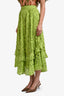 Rococo Sand Green Eyelet Maxi Skirt Size S