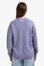 Miu Miu 2023 Purple Cashmere Wool Logo Cardigan Size 40