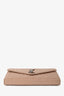 Saint Laurent Pink Beige Leather Cassandra Wallet On Chain