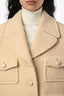 Gucci Cream Wool Soft Tweed Boucle Short Utility Jacket Size 42