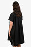 Sacai Black Panelled Ruffle Detail Short Sleeve Mini Dress Size 3