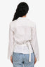 Kenzo White Cotton Poplin Wrap Blouse Size 44