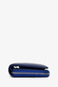 Saint Laurent Blue Leather Rive Gauche Zip Wallet