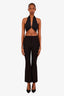 Veronica Beard Black High Waisted Flare Leg Trousers Size 00