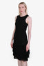 Christian Dior by John Galliano 2007 Black Wool Fringe Midi Dress Size 6