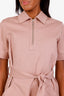 Hermès Pink Belted Short Sleeve Dress Size 38