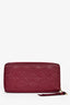 Louis Vuitton 2014 Burgundy Empreinte Leather Long Zip Wallet