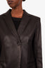 The Row Black Lambskin Single Breasted Blazer Size 8