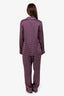 Olivia von Halle Purple Silk Printed Pajama Set Size 4