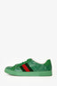 Gucci Green Coated Canvas GG Crystal Ace Sneakers Size 9