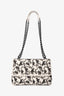 Bottega Veneta Limited-Edition White Intrecciato Leather Velvet Medium Olympia Shoulder Bag