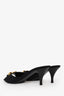 Saint Laurent Black Jacquard Gippy Chain Mules Size 38