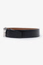 Hermès Black/Brown Leather Reversible Orange H-Buckle Size 90