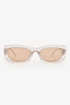 Prada Beige/Translucent Rectangular Sunglasses