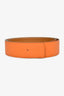 Hermès 2015 Gold/Orange Epsom Leather Reversible 42mm Belt Strap Size 85 (No Buckle)