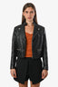 Balenciaga 2013 Black Lamb Leather Moto Jacket Size 36