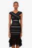 Herve Leger Black Mesh Bandage Dress Size S