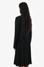 Alexander McQueen Black Crepe Pleated Overcoat Size 44