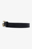 Gucci Black Leather GG Thin Belt Size 75/30