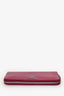 Prada Fiery Red Saffiano Leather Long Zip Wallet