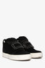 Roger Vivier Black Satin Crystal Embellished Buckle Slip-On Sneakers Size 36.5