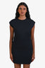 Helmut Lang Navy Blue/Black Sleeveless Mini Shift Dress Size 00