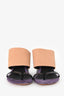 Dries Van Noten Purple/Beige Leather Ponyhair Sandals Size 38.5