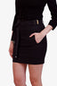 Gucci Black Cotton Bamboo Belted Skirt Size 36