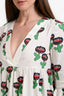 La DoubleJ White/Multicolour Floral Tiered Short Sleeve Midi Dress Size S