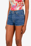 Acne Studios Blue Denim Mini Shorts Size 27
