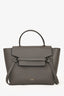 Celine Grey Leather Nano Belt Bag with Strap