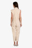 Ba&sh Cream Denim Sleeveless Jumpsuit Size 38
