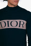 Christian Dior Navy/Pink Logo Mock Neck Turtleneck Shirt Size S Mens