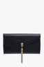Bvlgari Black Leather Serpenti Enamel Snake Tassel Clutch