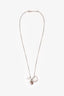 Louis Vuitton Silver Tone Monogram Charms Necklace