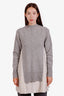Sacai Grey Wool Crewneck Sweater With Blazer Size 2