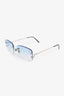Cartier Blue Rectangle Signature C Sunglasses