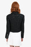 Pre-loved Chanel™ 2024 Black Glittered Tweed Jacket Size 36